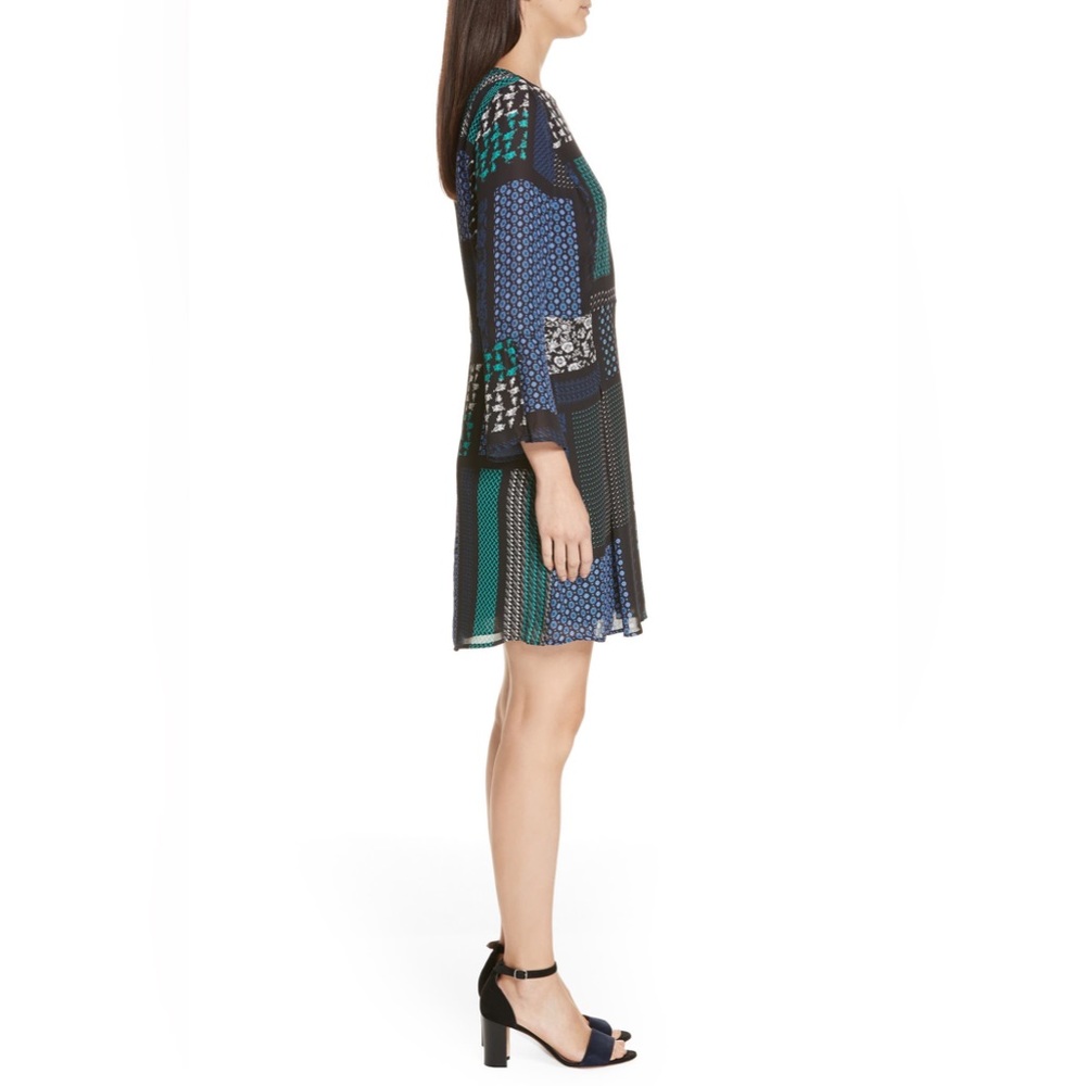 NWT Derek Lam 10 Crosby Silk Print Fit & Flare Dress - Picture 3 of 7